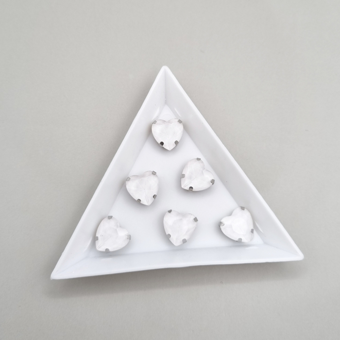 Stras 10mm inima Alb jelly [1]