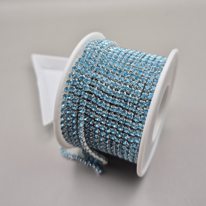 Lant strasuri aquamarine 2mm/2.5mm [1]