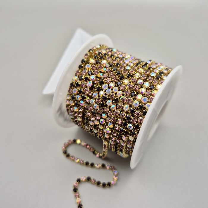 Lant strasuri Mix ametist 2.5mm [1]