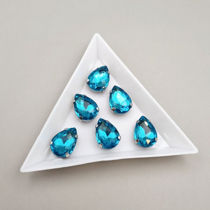 Stras lacrima 10x14mm Aquamarine [1]