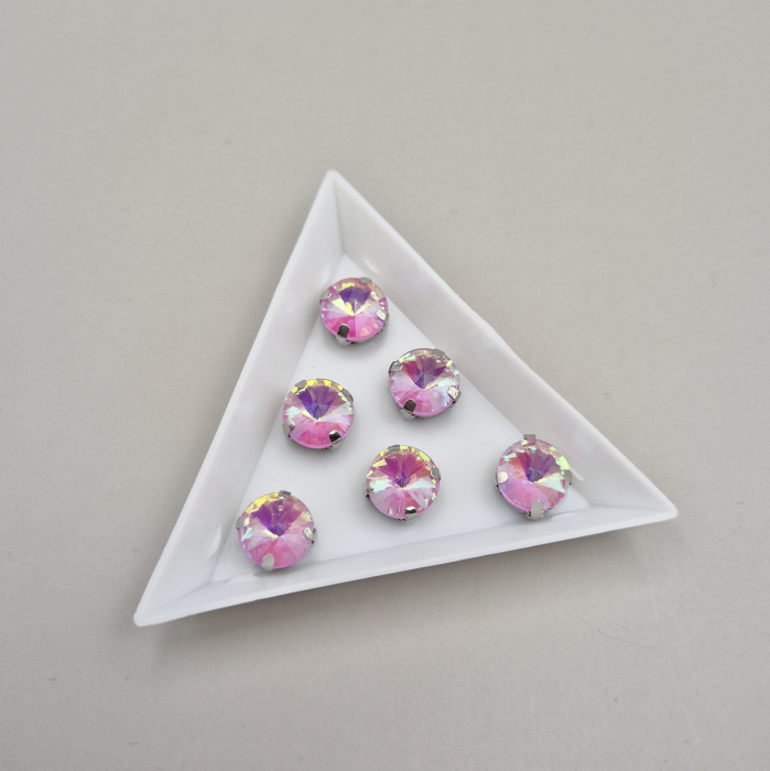 Stras rotund 10mm rose AB [1]