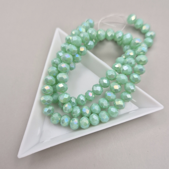 Margele fatetate 6x4mm menta AB [1]