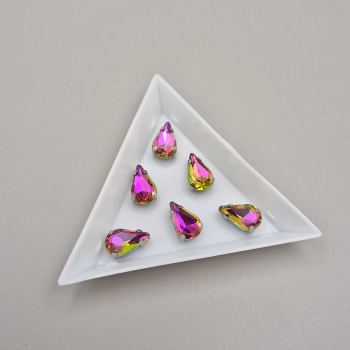 Stras lacrima 8x13mm fucsia RB [1]