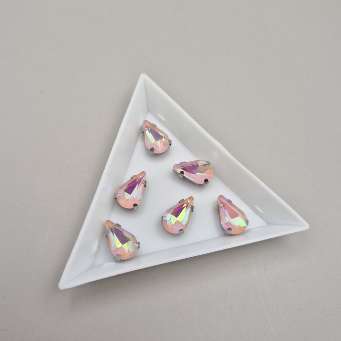 Stras lacrima 8x13mm light peach AB [1]