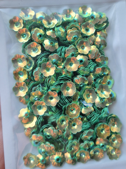 Paiete floare cupa 8mm verde AB [1]