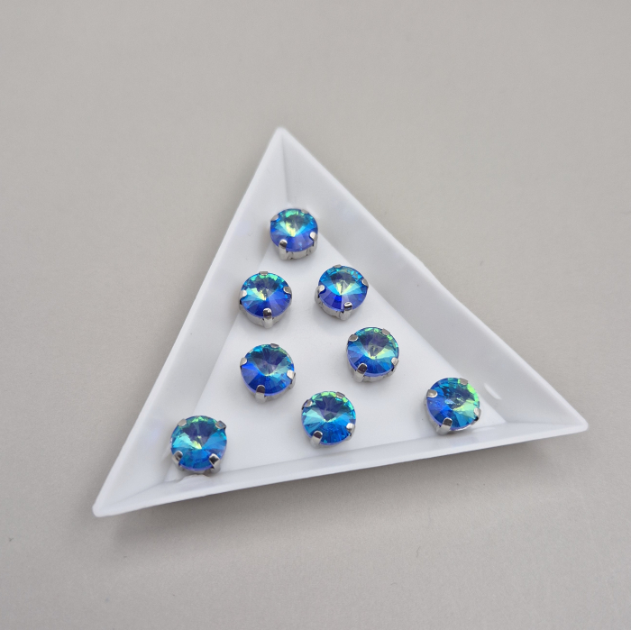 Stras rotund 8mm safir AB [1]