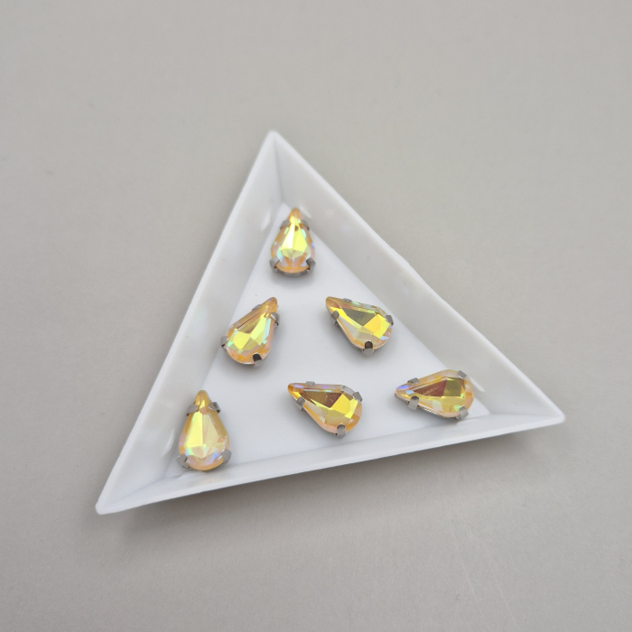 Stras lacrima 8x13mm topaz AB [1]