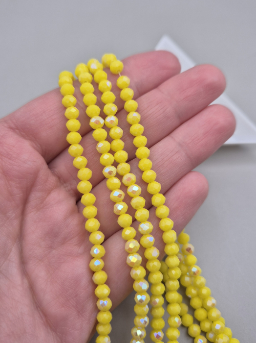 Margele fatetate 3x4mm galben AB [1]