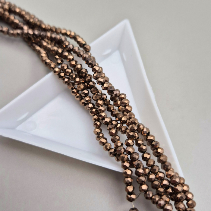 Margele fatetate 2x3mm bronz [1]