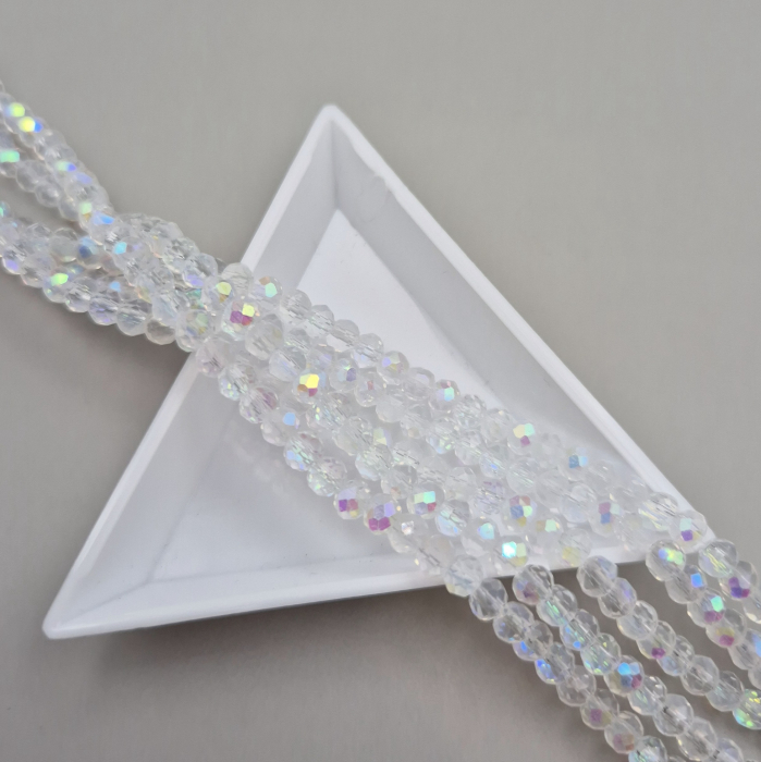 Margele fatetate 3x4mm clear AB [1]