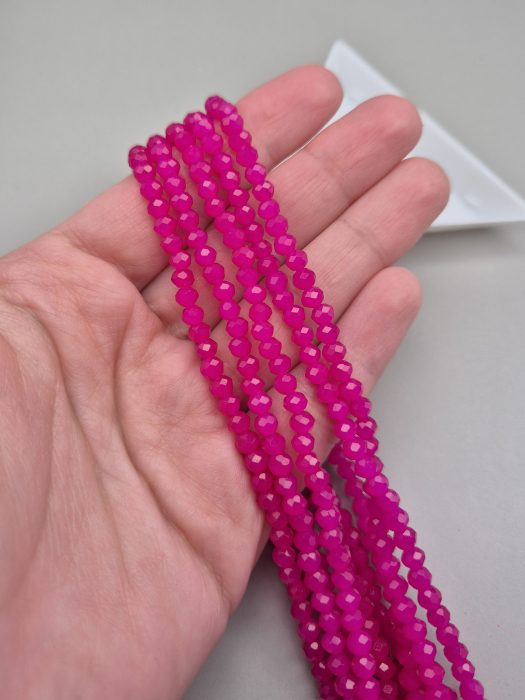 Margele fatetate 3x4mm fucsia [1]