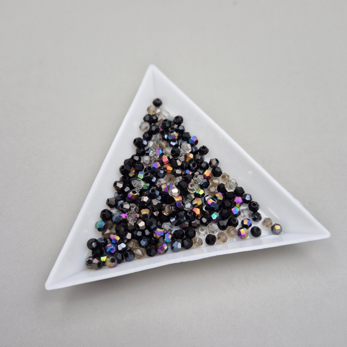 Margele biconice 2mm mix negru [1]