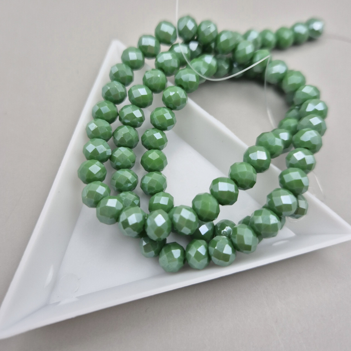 Margele fatetate 6x4mm verde AB [1]