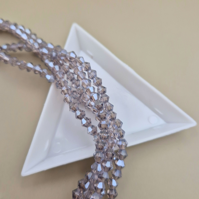 Margele 4mm biconice gri-lila [1]