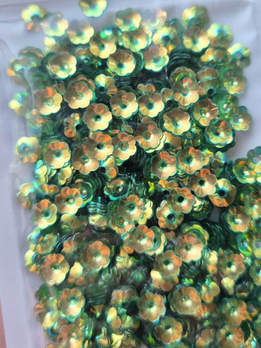 Paiete floare cupa 6mm verde AB [1]