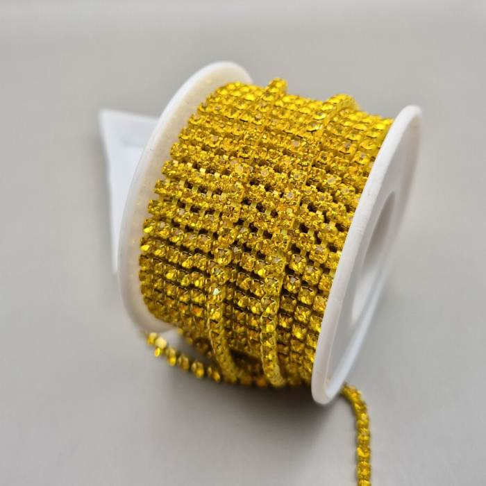 Lant strasuri citrine 3mm [1]