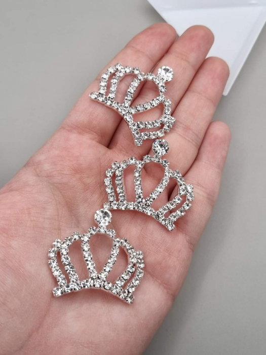 Accesoriu Metalic Coroana argintiu 3x4cm [1]