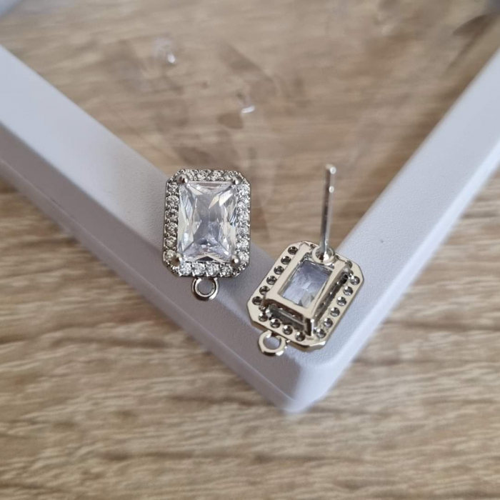 Baze cercei Argintii 9.7x7.7mm [1]