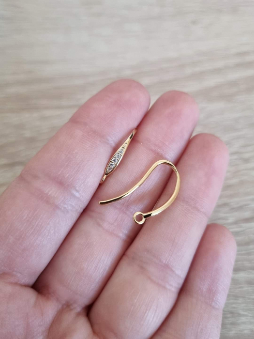 Baze cercei Aurii 23x2mm [1]