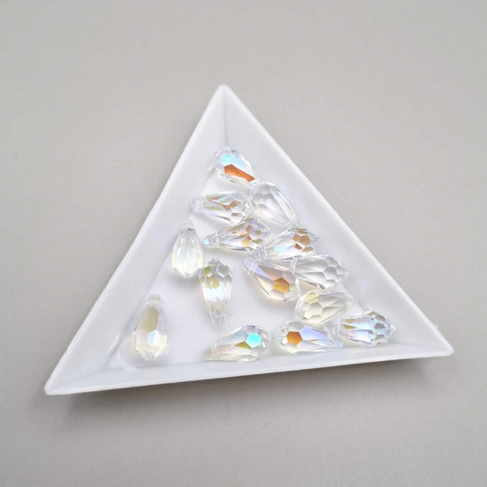 Briolete 6.5x13mm Clear AB [1]