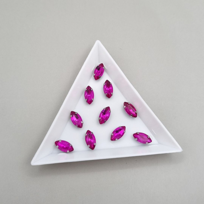 Stras Frunza Fucsia 5x10mm [1]