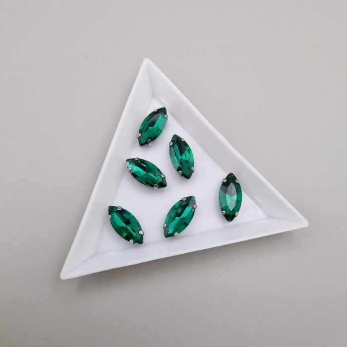 Stras Frunza Smarald 7x15mm [1]