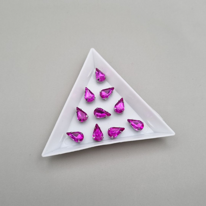 Stras Lacrima Fucsia 6x10mm [1]