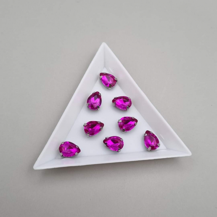 Stras Lacrima Fucsia 7x10mm [1]