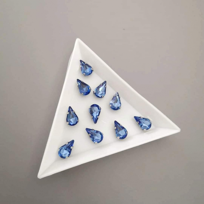 Stras Lacrima Safir deschis 6x10mm [1]
