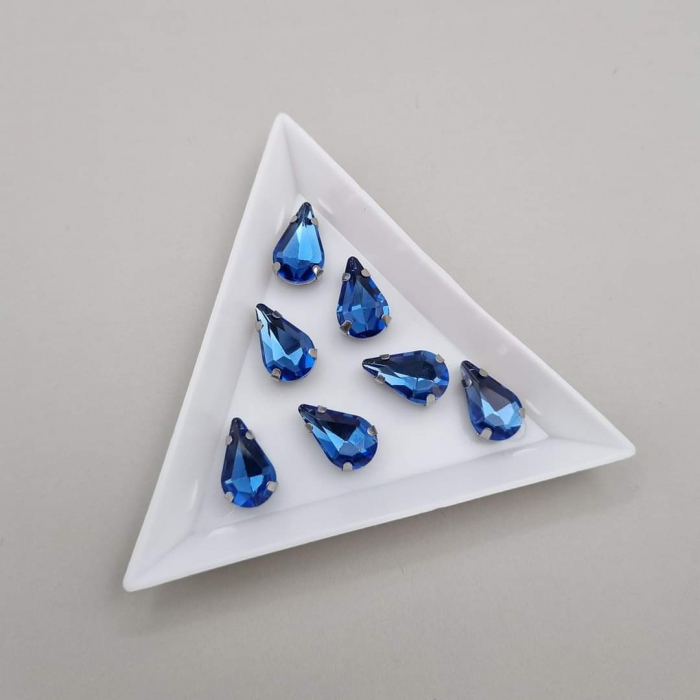 Stras Lacrima Safir Deschis 8x13mm [1]