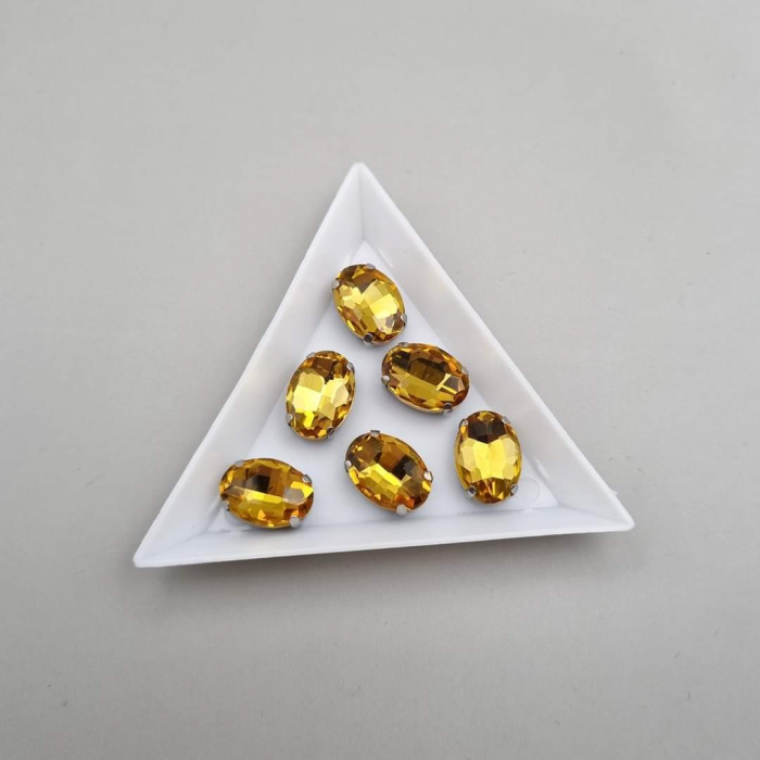 Stras Oval Topaz 10x14mm [1]