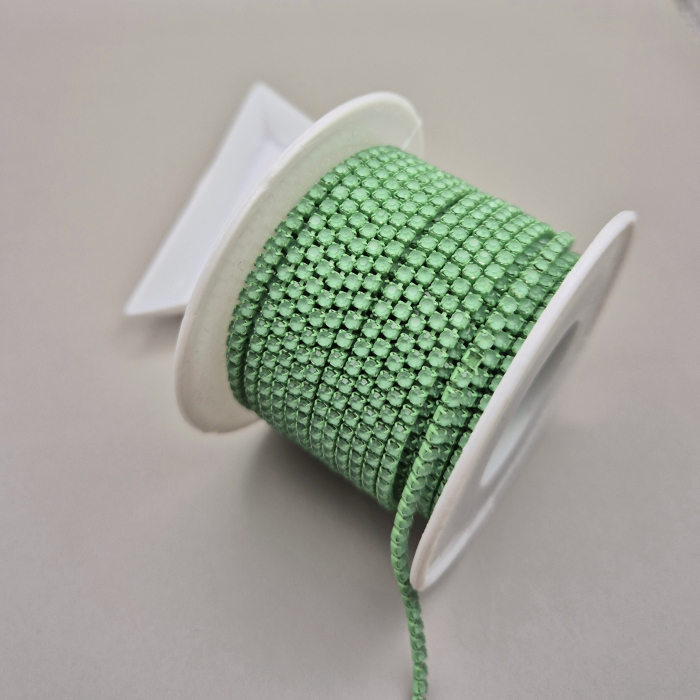 Lant strasuri 2mm verde deschis mocha [1]