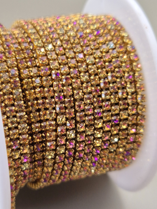 Lant strasuri 2mm yellow RB [2]