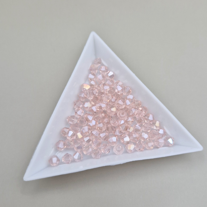 Margele 4mm biconice roz AB [1]