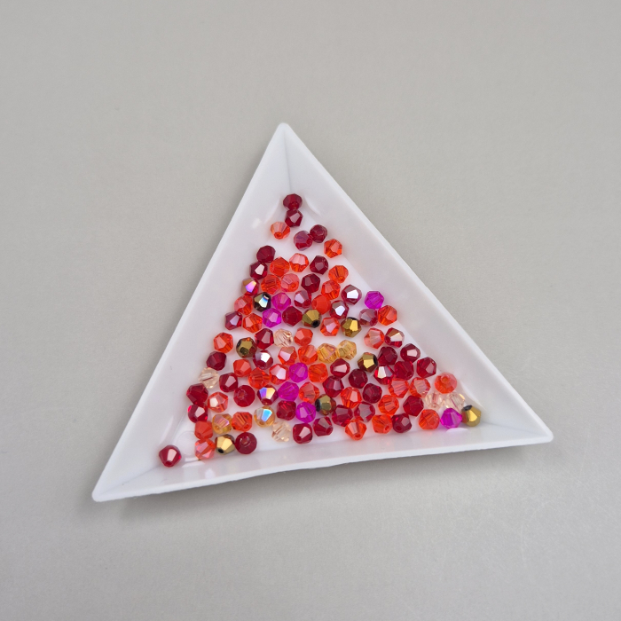 Margele Biconice 3mm mix rosu [1]