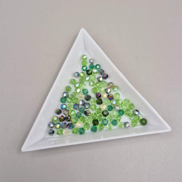 Margele Biconice 3mm mix verde [1]