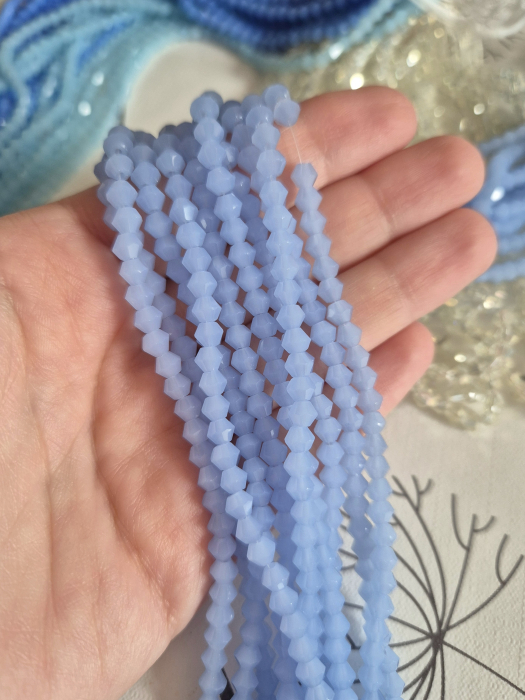 Margele Biconice 4mm Bleu royal mat [1]