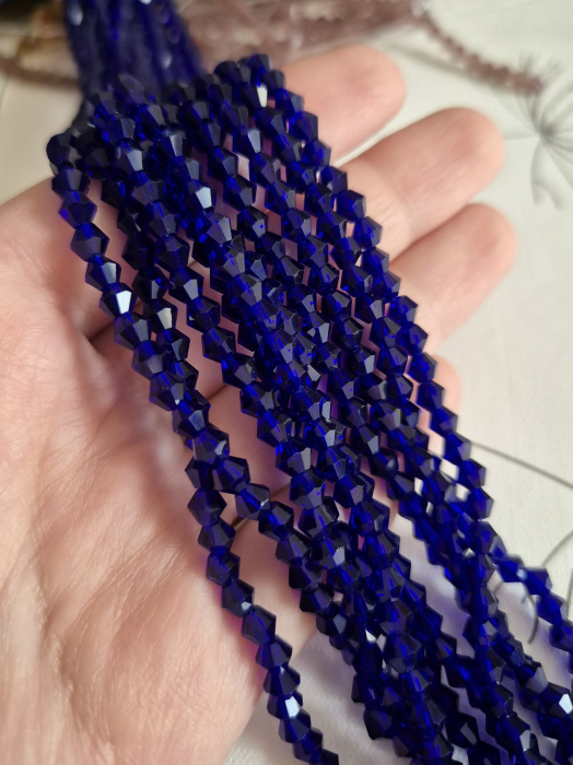 Margele Biconice 4mm Bleumarin royal [1]