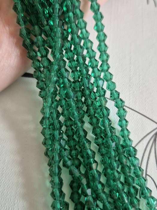Margele Biconice 4mm Verde smarald [1]