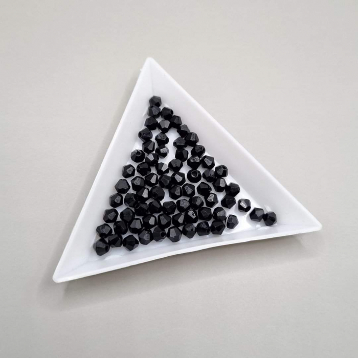 Margele Biconice Negru 4mm [1]