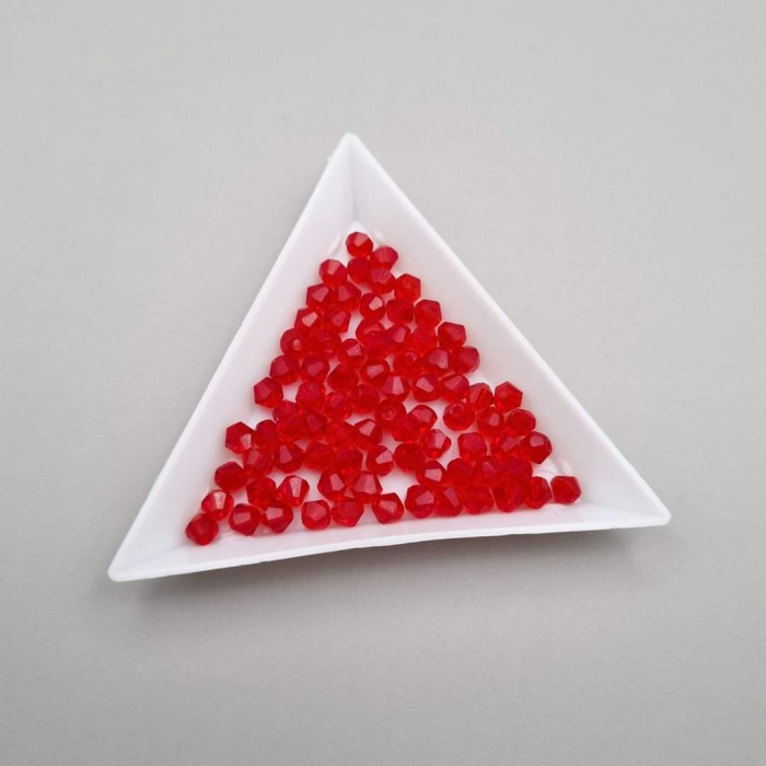 Margele Biconice Rosu transparent 4mm [1]