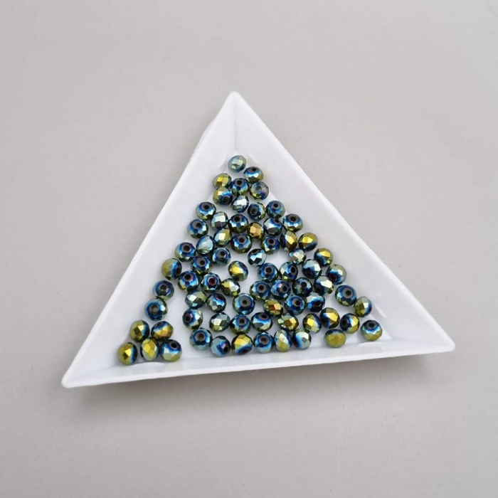 Margele fatetate Verde metalizat 3x4mm [1]