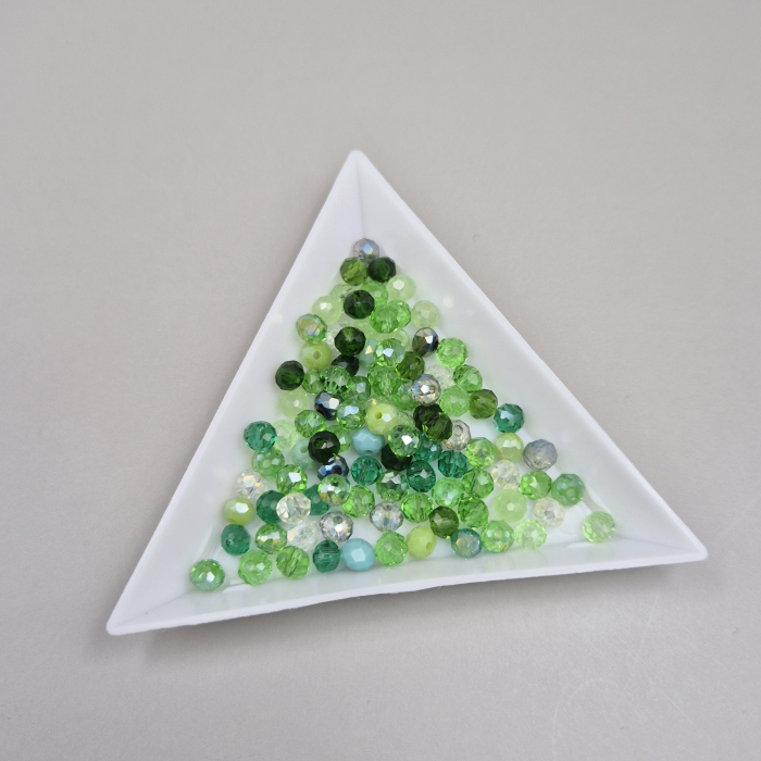 Margele fatetate 3x4mm mix verde [1]
