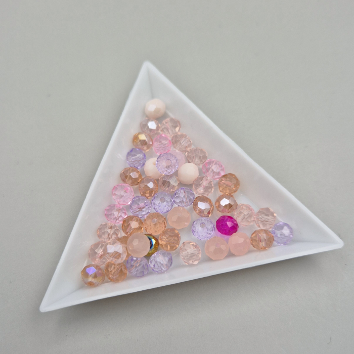 Margele fatetate 6x4mm mix roz [1]