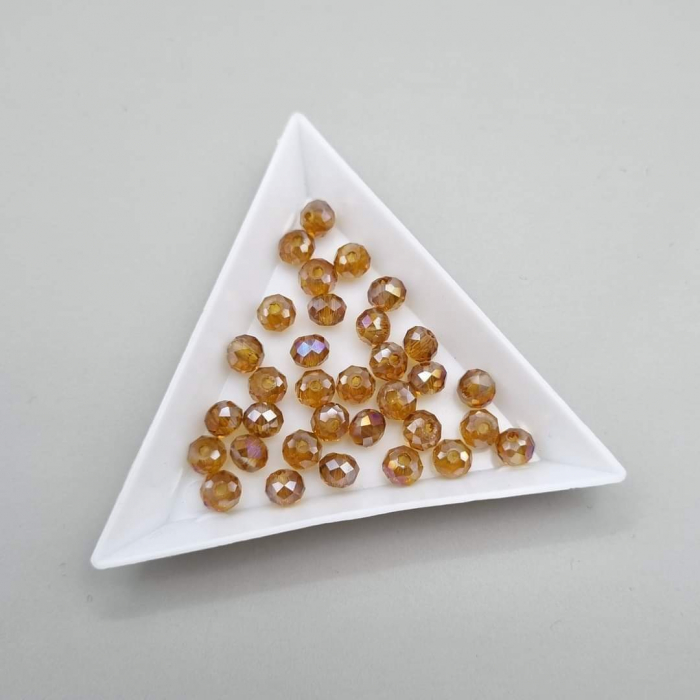 Margele fatetate Amber AB 6x4mm [1]