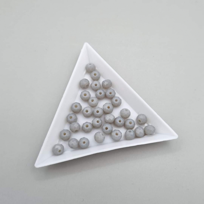 Margele fatetate Gri opac 6x4mm [1]