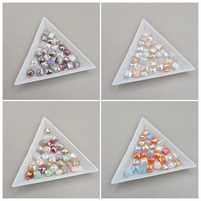 Mix margele patrate 6mm - 30 buc/set [1]