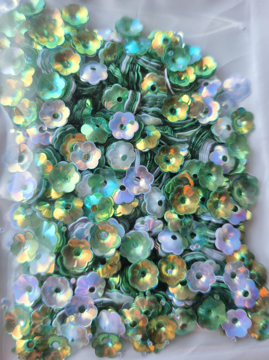 Paiete floare cupa 6mm mix verde [1]