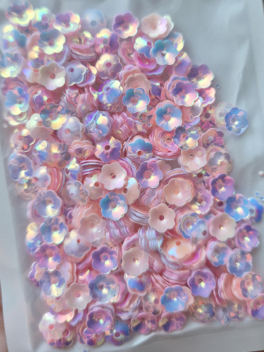 Paiete floare cupa 6mm mix roz [1]