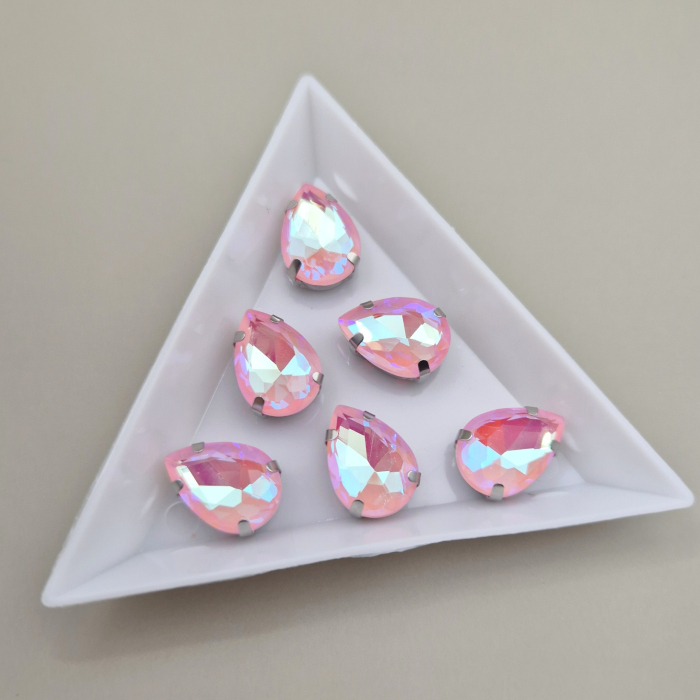 Stras 10x14mm roz deschis AB [1]